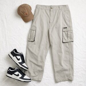 Vintage Karl Kani Khakis Men’s Cargo Pants Beige Baggy Streetwear W36 L34